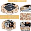 imageBLUBOON Duffle Bag Girls Kids Cute Gym Bag with Shoes Compartment ampamp Wet Separation Waterproof Sports Overnight Travel BagBeige Large Floral 157