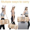 imageBLUBOON Duffle Bag Girls Kids Cute Gym Bag with Shoes Compartment ampamp Wet Separation Waterproof Sports Overnight Travel BagBeige Large Floral 157