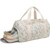 imageBLUBOON Duffle Bag Girls Kids Cute Gym Bag with Shoes Compartment ampamp Wet Separation Waterproof Sports Overnight Travel BagCorduroy Floral 200