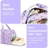 imageBLUBOON Duffle Bag Girls Kids Cute Gym Bag with Shoes Compartment ampamp Wet Separation Waterproof Sports Overnight Travel BagCorduroy Strawberry Purple