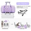 imageBLUBOON Duffle Bag Girls Kids Cute Gym Bag with Shoes Compartment ampamp Wet Separation Waterproof Sports Overnight Travel BagCorduroy Strawberry Purple