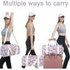 imageBLUBOON Duffle Bag Girls Kids Cute Gym Bag with Shoes Compartment ampamp Wet Separation Waterproof Sports Overnight Travel BagFlower 157 Purple Base
