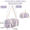 imageBLUBOON Duffle Bag Girls Kids Cute Gym Bag with Shoes Compartment ampamp Wet Separation Waterproof Sports Overnight Travel BagFlower 157 Purple Base