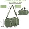 imageBLUBOON Duffle Bag Girls Kids Cute Gym Bag with Shoes Compartment ampamp Wet Separation Waterproof Sports Overnight Travel BagGreen Grass Green