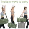 imageBLUBOON Duffle Bag Girls Kids Cute Gym Bag with Shoes Compartment ampamp Wet Separation Waterproof Sports Overnight Travel BagGreen Grass Green