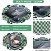 imageBLUBOON Duffle Bag Girls Kids Cute Gym Bag with Shoes Compartment ampamp Wet Separation Waterproof Sports Overnight Travel BagGreen Green white checked
