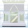 imageBLUBOON Duffle Bag Girls Kids Cute Gym Bag with Shoes Compartment ampamp Wet Separation Waterproof Sports Overnight Travel BagGreen White Stripes