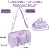 imageBLUBOON Duffle Bag Girls Kids Cute Gym Bag with Shoes Compartment ampamp Wet Separation Waterproof Sports Overnight Travel BagMetallic purple