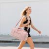 imageBLUBOON Duffle Bag Girls Kids Cute Gym Bag with Shoes Compartment ampamp Wet Separation Waterproof Sports Overnight Travel BagPuff Pink A