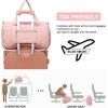 imageBLUBOON Duffle Bag Girls Kids Cute Gym Bag with Shoes Compartment ampamp Wet Separation Waterproof Sports Overnight Travel BagPuff Pink A