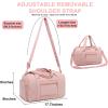 imageBLUBOON Duffle Bag Girls Kids Cute Gym Bag with Shoes Compartment ampamp Wet Separation Waterproof Sports Overnight Travel BagPuff Pink A