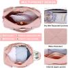 imageBLUBOON Duffle Bag Girls Kids Cute Gym Bag with Shoes Compartment ampamp Wet Separation Waterproof Sports Overnight Travel BagPuff Pink A