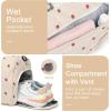 imageBLUBOON Duffle Bag Girls Kids Cute Gym Bag with Shoes Compartment ampamp Wet Separation Waterproof Sports Overnight Travel BagStrawberry Corduroy