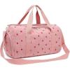 imageBLUBOON Duffle Bag Girls Kids Cute Gym Bag with Shoes Compartment ampamp Wet Separation Waterproof Sports Overnight Travel BagStrawberry Corduroy Pink
