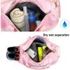 imageBLUBOON Sport Gym Duffle Bag for Women Girls Weekender Overnight Duffel Bag with Shoe Compartment Wet Pocket Marble Pink