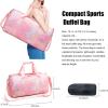 imageBLUBOON Sport Gym Duffle Bag for Women Girls Weekender Overnight Duffel Bag with Shoe Compartment Wet Pocket Marble Pink