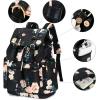 imageBackpack Women College Floral Bookbag Lady Travel Rucksack 156Inch Laptop Bag Black peony