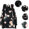 imageBackpack Women College Floral Bookbag Lady Travel Rucksack 156Inch Laptop Bag Black peony