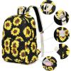 imageBackpack for Teen Girls Womens School Laptop Bookbag Travel Rucksack Sunflower Daypacks Sunflower Black OneSize