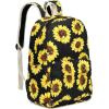 imageBackpack for Teen Girls Womens School Laptop Bookbag Travel Rucksack Sunflower Daypacks Sunflower Black OneSize