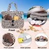 imageBeach Pool Bags Tote for Women Ladies Large Gym Tote Carry On Bag With Wet Compartment for Weekender Travel WaterproofB Leopard