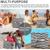 imageBeach Pool Bags Tote for Women Ladies Large Gym Tote Carry On Bag With Wet Compartment for Weekender Travel WaterproofBlack Stripes
