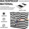 imageBeach Pool Bags Tote for Women Ladies Large Gym Tote Carry On Bag With Wet Compartment for Weekender Travel WaterproofBlack Stripes