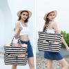 imageBeach Pool Bags Tote for Women Ladies Large Gym Tote Carry On Bag With Wet Compartment for Weekender Travel WaterproofBlack Stripes