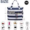 imageBeach Pool Bags Tote for Women Ladies Large Gym Tote Carry On Bag With Wet Compartment for Weekender Travel WaterproofBlue Stripe