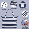 imageBeach Pool Bags Tote for Women Ladies Large Gym Tote Carry On Bag With Wet Compartment for Weekender Travel WaterproofBlue Stripe