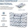 imageBeach Pool Bags Tote for Women Ladies Large Gym Tote Carry On Bag With Wet Compartment for Weekender Travel WaterproofBlue Wave Stripe