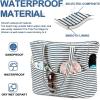 imageBeach Pool Bags Tote for Women Ladies Large Gym Tote Carry On Bag With Wet Compartment for Weekender Travel WaterproofBlue and White