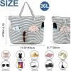 imageBeach Pool Bags Tote for Women Ladies Large Gym Tote Carry On Bag With Wet Compartment for Weekender Travel WaterproofBlue and White