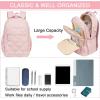 imageBluboon Backpack for Women 156 Inch Laptop Bookbag College School Backpack Girls Schoolbag Compartment Daypack for BusinessA Quilted Pink