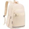imageBluboon Backpack for Women 156 Inch Laptop Bookbag College School Backpack Girls Schoolbag Compartment Daypack for BusinessSolid Beige