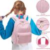 imageBluboon Girls Mini Backpack Womens Small Backpack Purse Teens Cute Casual School BookbagPink White Stripes