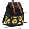imageBluboon Girls School Backpack Women College Bookbag Lady Travel Rucksack 156Inch Laptop Bag Black Sunflower