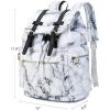 imageBluboon Girls School Backpack Women College Bookbag Lady Travel Rucksack 156Inch Laptop Bag with Charge Port AMarble