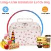 imageBluboon Insulated Lunch Bag for Girls ampamp Boys Corduroy School Lunch Box with Cooler ampamp Organizer Compartments LeakProof Lunch Tote for School Travel Corduroy Strawberries BeigeCorduroy Pink  white strawberry
