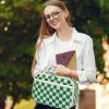 imageBluboon Insulated Lunch Bag for Girls ampamp Boys Corduroy School Lunch Box with Cooler ampamp Organizer Compartments LeakProof Lunch Tote for School Travel Corduroy Strawberries BeigeGreen white checked 2