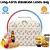 imageBluboon Insulated Lunch Bag for Girls ampamp Boys Corduroy School Lunch Box with Cooler ampamp Organizer Compartments LeakProof Lunch Tote for School Travel Corduroy Strawberries BeigeBlack Floral 171