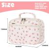imageBluboon Insulated Lunch Bag for Girls ampamp Boys Corduroy School Lunch Box with Cooler ampamp Organizer Compartments LeakProof Lunch Tote for School Travel Corduroy Strawberries BeigeCorduroy Pink  white strawberry