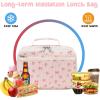 imageBluboon Insulated Lunch Bag for Girls ampamp Boys Corduroy School Lunch Box with Cooler ampamp Organizer Compartments LeakProof Lunch Tote for School Travel Corduroy Strawberries BeigePink 212