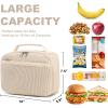 imageBluboon Kids Girls Lunch Bag Insulated Lunch Box for school Corduroy Lunch Cooler Organizer School Kids Lunch ToteCorduroywhite