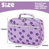 imageBluboon Kids Girls Lunch Bag Insulated Lunch Box for school Corduroy Lunch Cooler Organizer School Kids Lunch ToteFlower Purple