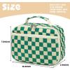 imageBluboon Kids Girls Lunch Bag Insulated Lunch Box for school Corduroy Lunch Cooler Organizer School Kids Lunch ToteGreen white checked 2