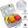 imageBluboon Kids Girls Lunch Bag Insulated Lunch Box for school Corduroy Lunch Cooler Organizer School Kids Lunch TotePurple flower 95