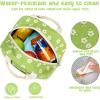 imageBluboon Lunch Box for Women Cute Lunch Bag Reusable Insulated Lunch Bags Large Capacity Lunchbox Cooler for Work Picnic or TravelBeige Flower Green