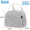 imageBluboon Lunch Box for Women Cute Lunch Bag Reusable Insulated Lunch Bags Large Capacity Lunchbox Cooler for Work Picnic or TravelBlack White Vertical Stripes