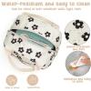 imageBluboon Lunch Box for Women Cute Lunch Bag Reusable Insulated Lunch Bags Large Capacity Lunchbox Cooler for Work Picnic or TravelBlack floral beige